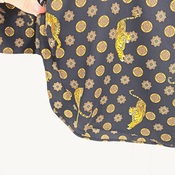 Zara Tiger Print Cowl Neck Blouse - Picture 6 of 12